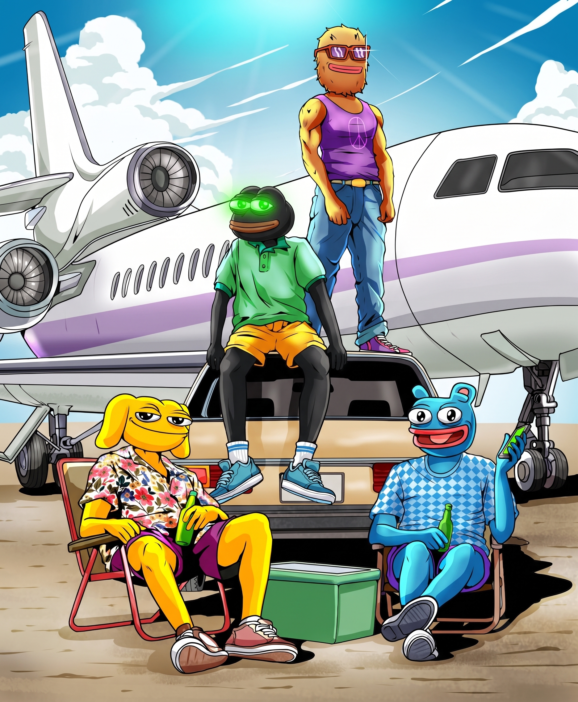 Black PePe meme art