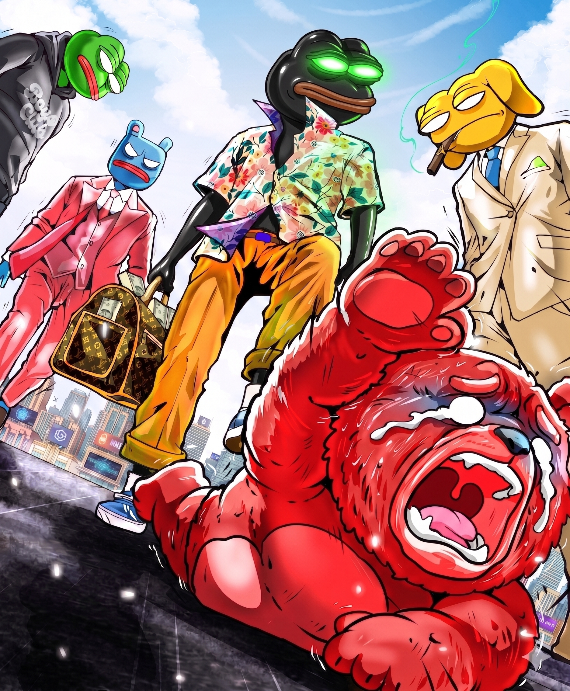 Black PePe street run