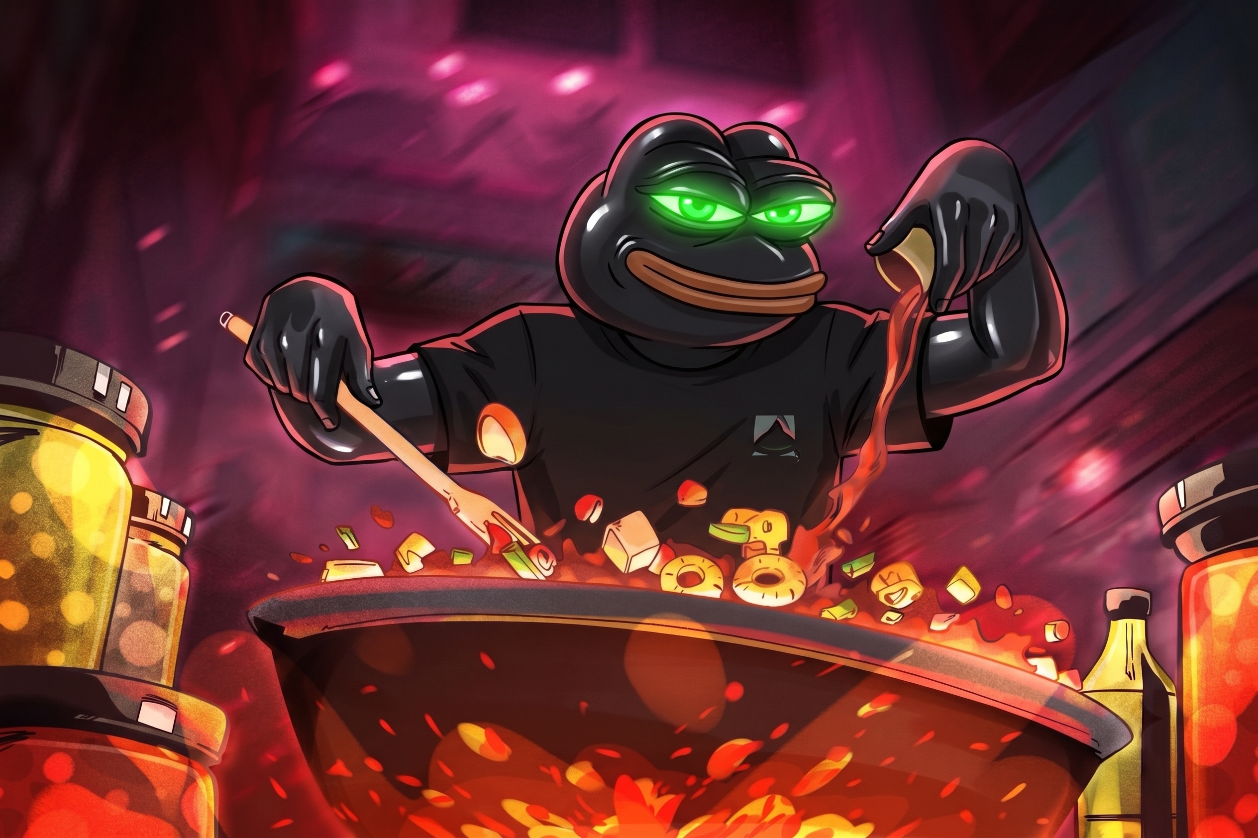 Black PePe meme art