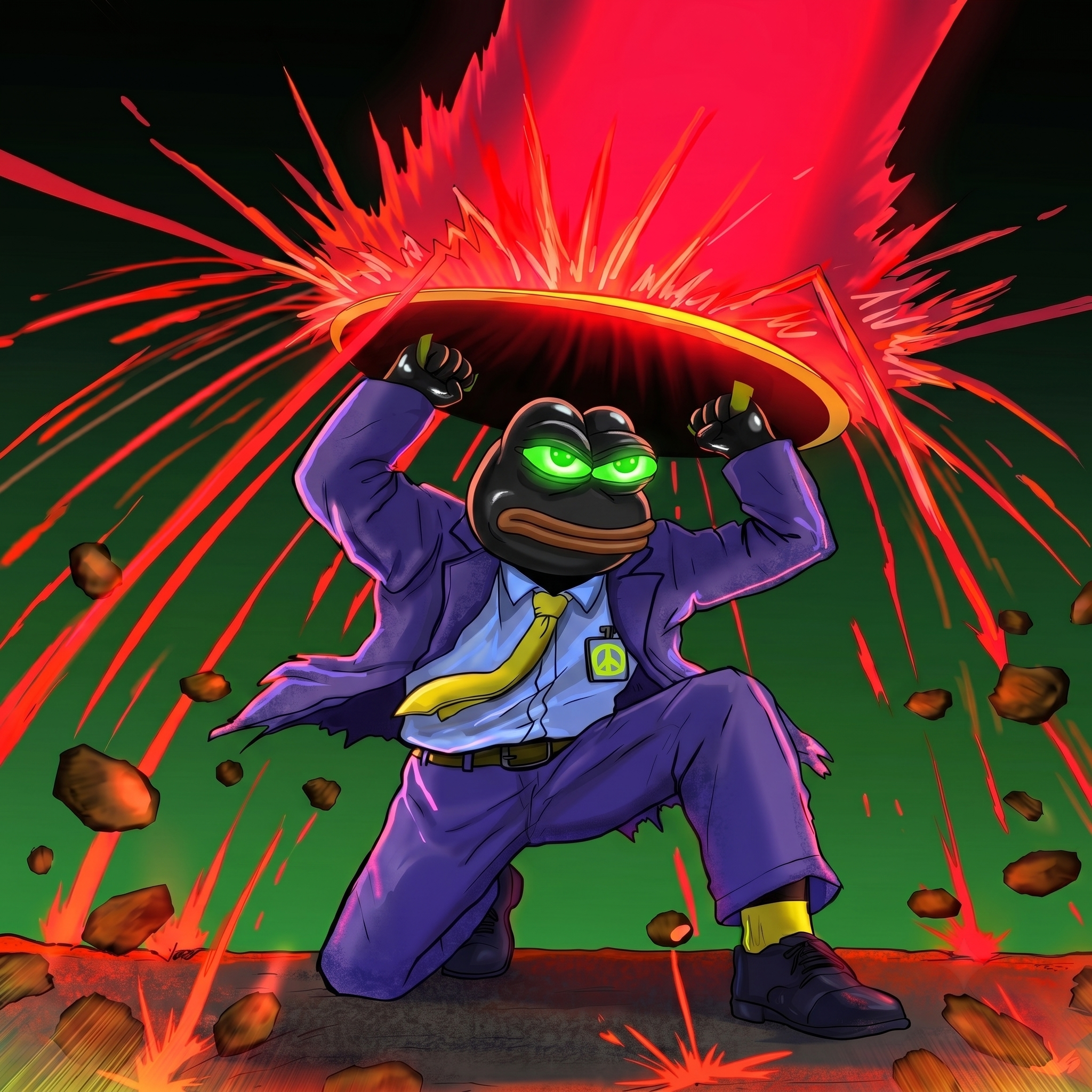 Black PePe meme art