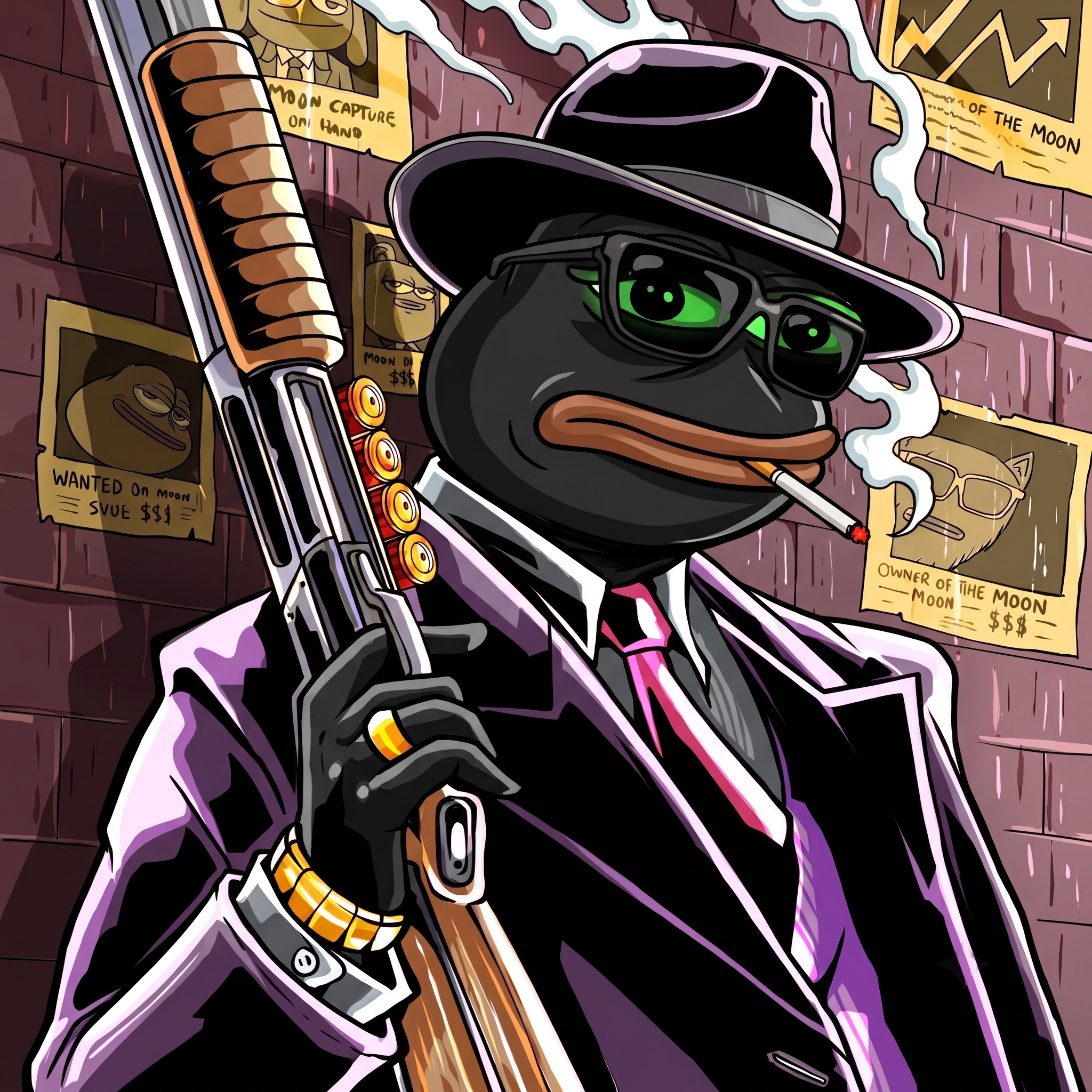 Black PePe meme art